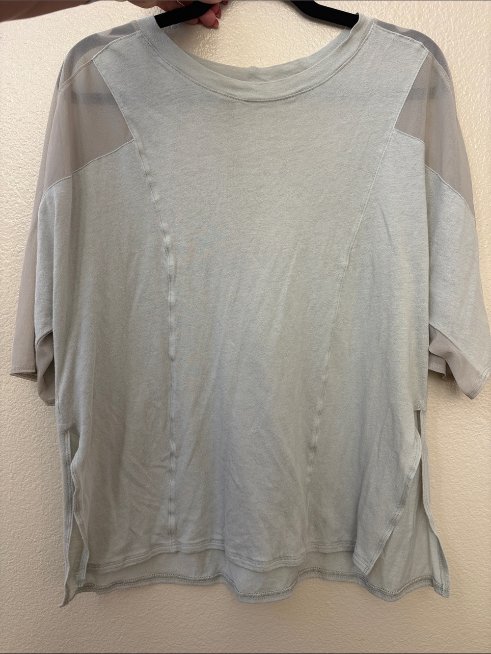 ALO Yoga Sage Mesh-Panel Short Sleeve Top